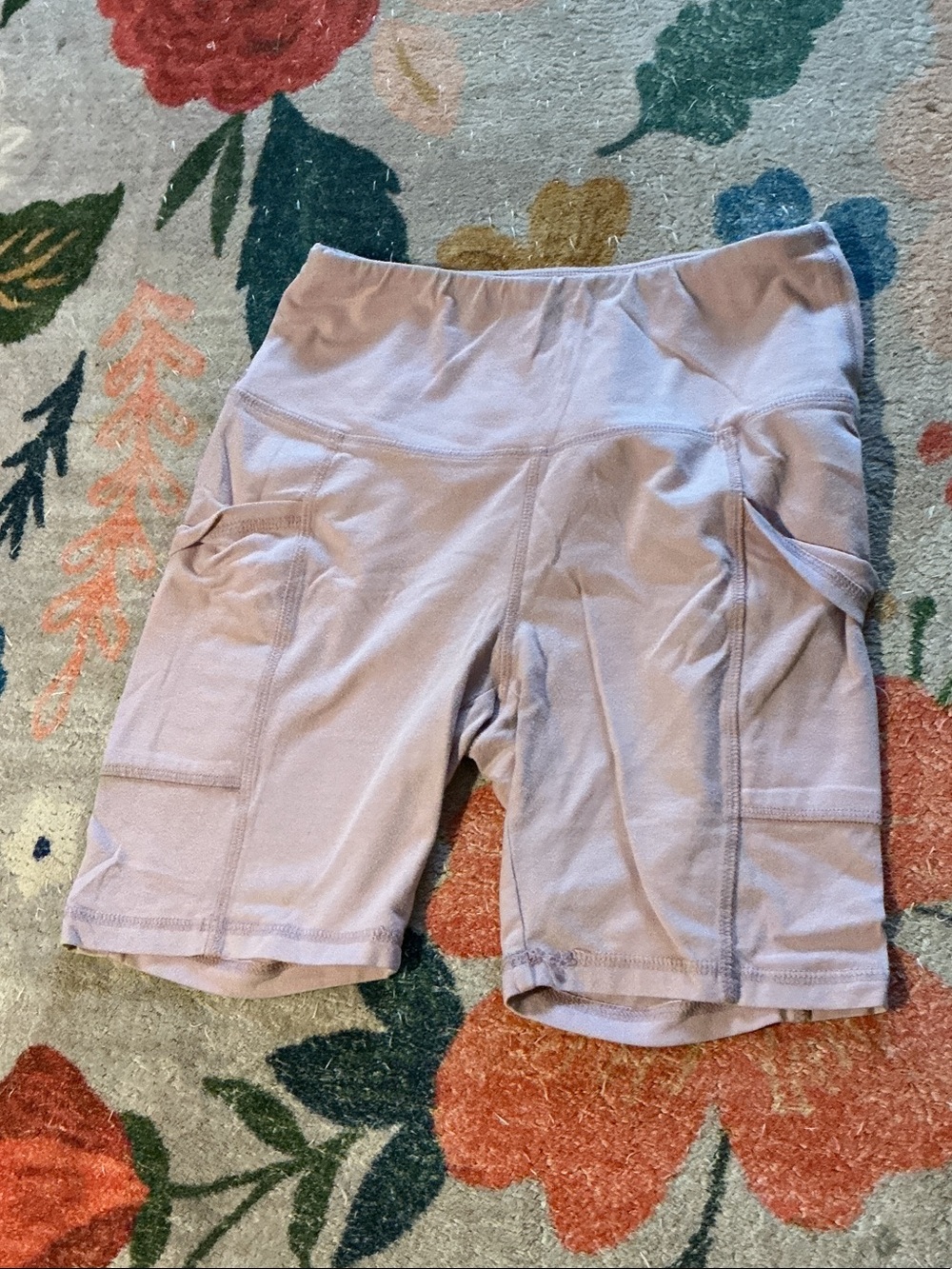 Hippie Rose Dusty Lavender High-Rise Utility Bike Shorts